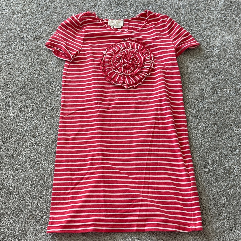 Kate Spade Red and White Striped Kids Casual Dress